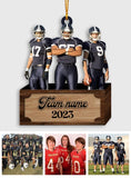 Football Christmas - Personalized Football Ornament