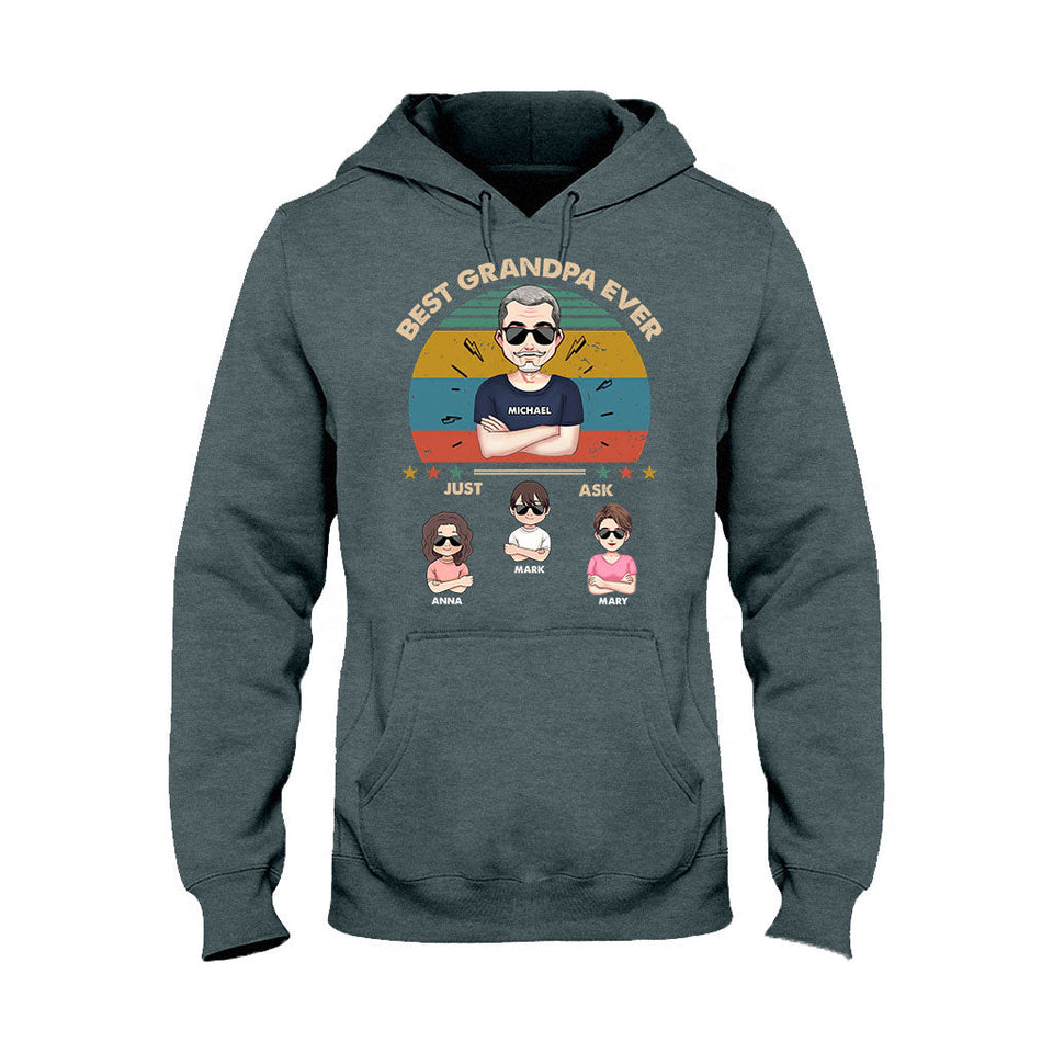 Best Dad Ever - Gift for dad, dad, mom, grandpa, grandma, grandpa - Personalized T-shirt And Hoodie