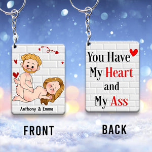 I Just Want You To Be Happy - Couple gift for husband, wife, boyfriend, girlfriend - Personalized Keychain