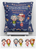 To My Old Friend Because Of You I Laugh A Little Harder - Personalized Bestie Throw Pillow