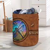 Stained Glass Dragonfly - Personalized Dragonfly Storage Basket