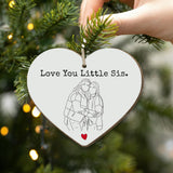 Love You Lil Sis - Personalized Sister Ornament