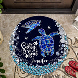 Salty Soul - Personalized Turtle Shaped Doormat