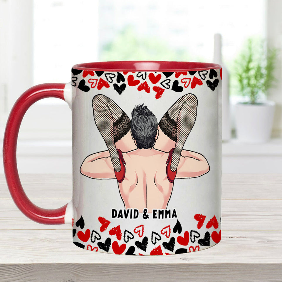 Naughty I Love Your Face - Personalized Couple Accent Mug