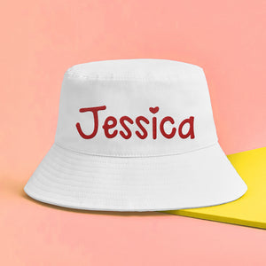 Custom Name - Personalized Sibling Embroidered Bucket Hat