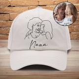 Custom Photo - Personalized Grandma Embroidered Classic Cap