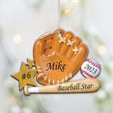 Baseball Star - Personalized Baseball Ornament