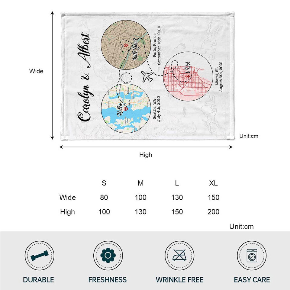 Hello Will You I Do - Personalized Husband And Wife Blanket