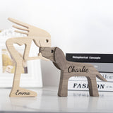 You & Me And The Dog - Personalized Couple Decorative Figures