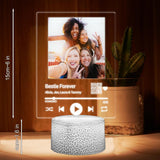 Bestie Forever Personalized Song - Personalized Bestie Shaped Plaque Light Base