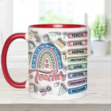 Thank You For Being An Amazing Teacher - Personalized Teacher Accent Mug