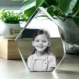 Custom Photo - Personalized Daughter Laser Engraving 3D Iceberg Shaped Crystal Lamp