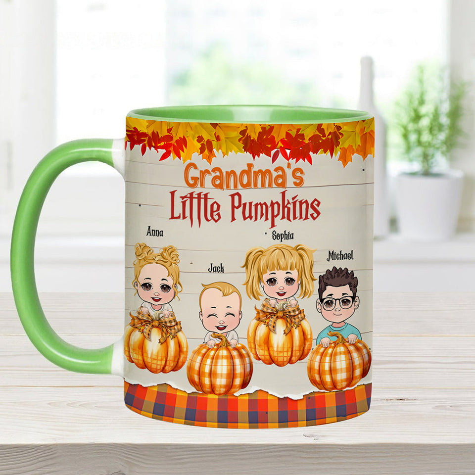 Grandma’s Little Pumpkins - Personalized Grandma Accent Mug