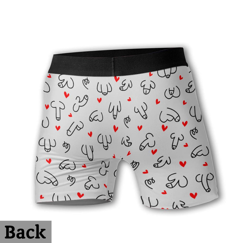 I Love You With All My Willy - Personalized Couple Men Boxer Briefs