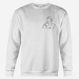 Custom Line Art - Personalized Step Dad Embroidered Sweater