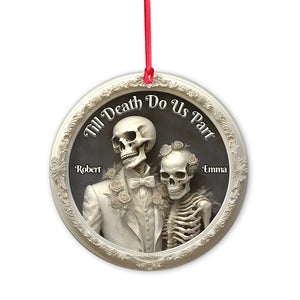 Till Death Do Us Part - Personalized Skull Ornament