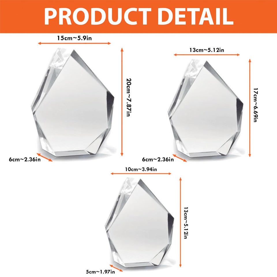 Custom Photo - Personalized granddaughter Laser Engraving 3D Iceberg Shaped Crystal Lamp