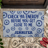 Check Ya Energy - Personalized Witch Doormat