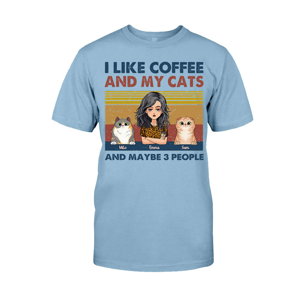 I Like Coffee And My Dog - Dog gift for cat lover - Personalized T-shirt And Hoodie