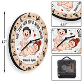 Time Spent With You - Personalized Couple Wall Clock
