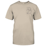 Custom Line Art - Personalized Aunt Embroidered T-shirt
