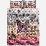 Positive Affirmations Butterfly - Personalized Butterfly Quilt Set
