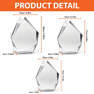 Custom Photo - Personalized Grandma Laser Engraving 3D Iceberg Shaped Crystal Lamp