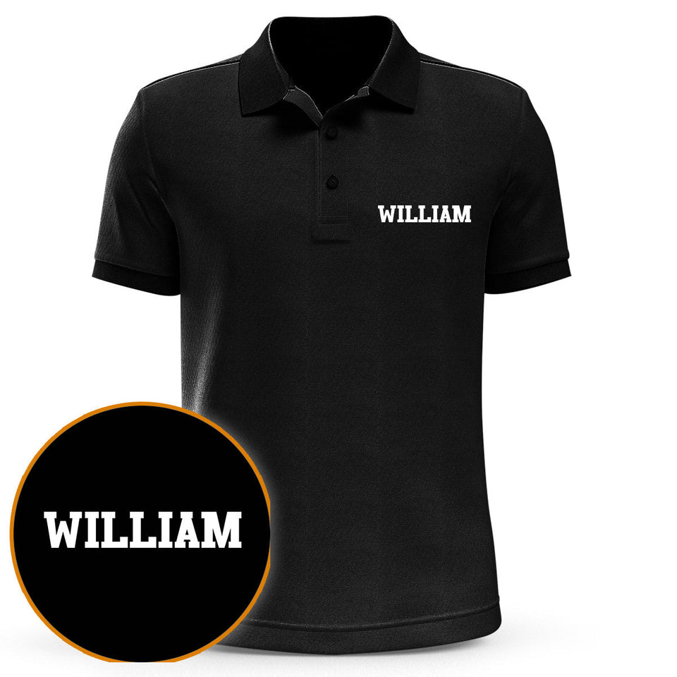 Custom Name - Personalized Couple Embroidered Polo Shirt