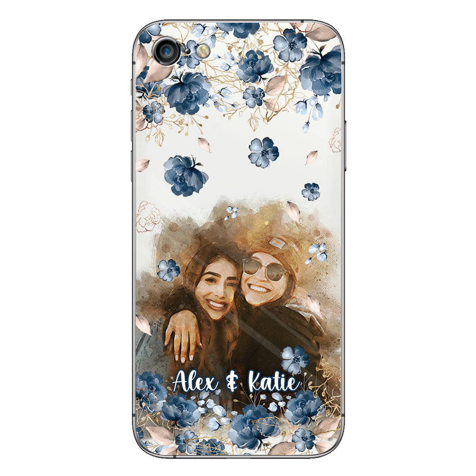 Bestie Matching Phone Case - Personalized Bestie Clear Phone Case