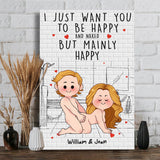 Save Water Shower Together - Personalized Couple Canvas And Poster