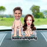 Her Property - gift for husband, wife, boyfriend, girlfriend - Personalized Custom Shaking Head