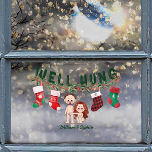 Well Hung - Personalized Couple Decal Die Cut