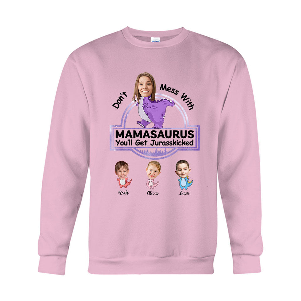 Don't Mess With Mamasaurus Jurasskicked - Personalized Mother T-shirt And Hoodie