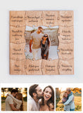 Reasons Why I Love You - gift for husband, wife, boyfriend, girlfriend - Personalized Picture Wooden Puzzle