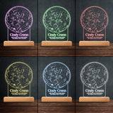 The Day You Were Born Star Map - Personalized Daughter Shaped Plaque Light Base