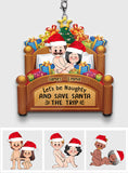 Let's Be Naughty - Personalized Couple Keychain