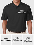 Custom Name - Personalized Family Embroidered Polo Shirt