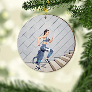 Ran A Lot Of Miles - Personalized Running Ornament
