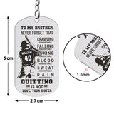 To My Son Crawling Is Acceptable - Baseball gift for son, brother, grandson, dad - Personalized Stainless Steel Keychain