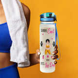 Sorry Can't It's Leg Day - Personalized Fitness Water Tracker Bottle