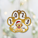 I Woof You A Merry Christmas - Personalized Dog Transparent Ornament