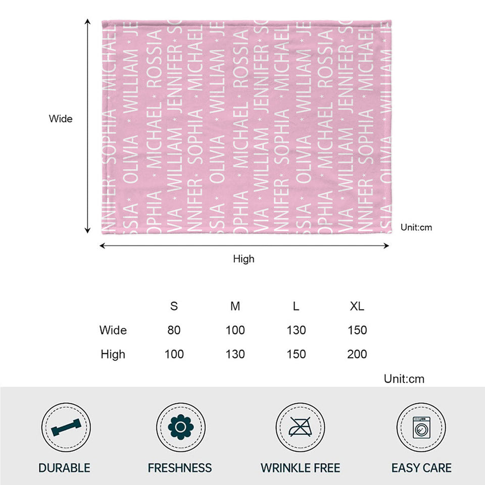 Custom Name Pattern - Personalized Family Blanket