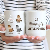 Daddy's Little Ponies - Horse gift for dad,grandpa, husband, him - Personalized Mug