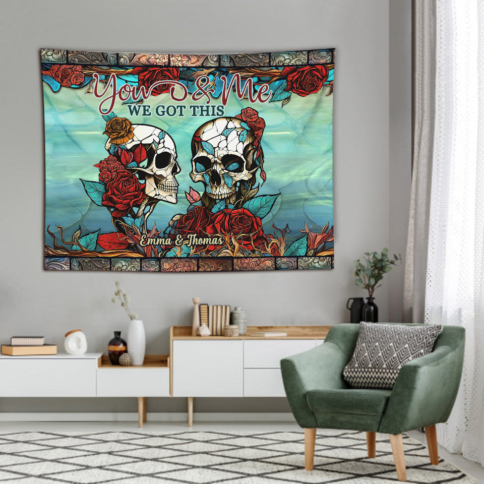 We Got This - Personalized Skull Wall Tapestry