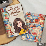 Collect Momments Not Things - Travelling gift for mom, daughter, granddaughter, wife, girlfriend, friend - Personalized Passport Holder