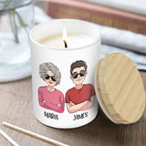 Our Relationship Is Like This - Personalized Son Candle With Wooden Lid