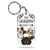 This Human Belongs To - Dog gift for cat lover - Personalized Stainless Steel Keychain
