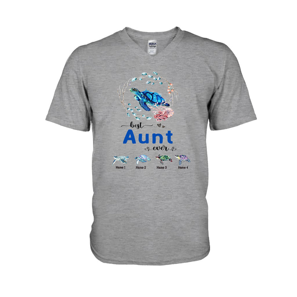 Best Nana Ever - Turtle gift for grandma, grandpa, mom, dad, uncle, aunt - Personalized T-shirt And Hoodie