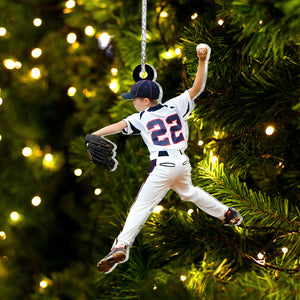 Photo Ornament - Baseball gift for son, daughter - Personalized Ornament
