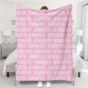 Custom Name Pattern - Personalized Sibling Blanket